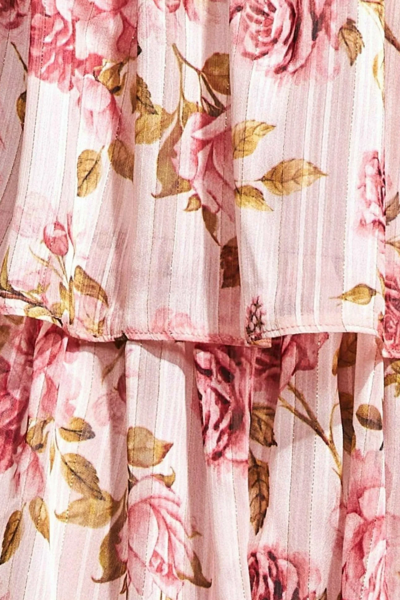 Women * Tiered Chiffon Floral Maxi