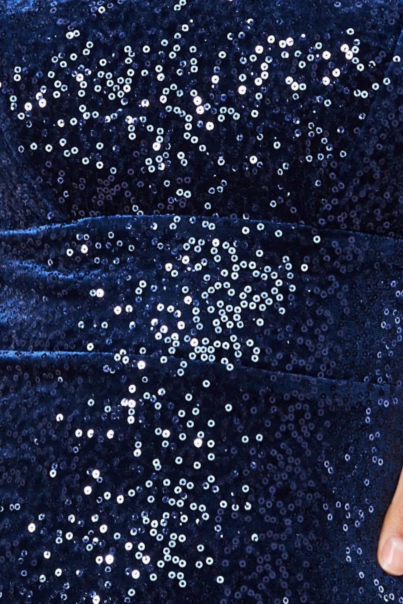 Women * Bandeau Sequin & Velvet Midi Dress