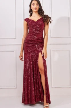 Women * Bardot Sequin Pleated Maxi Dress