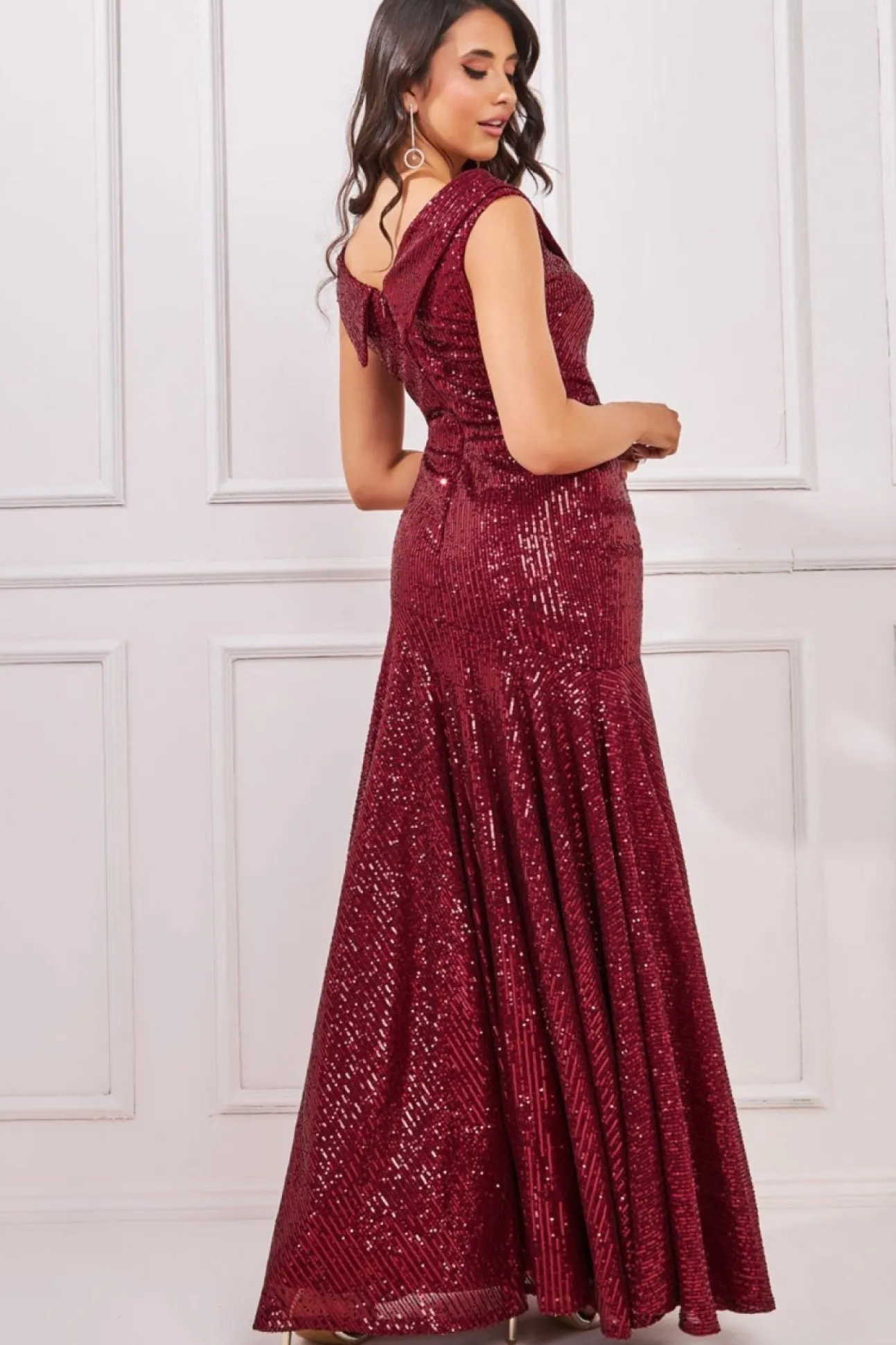 Women * Bardot Sequin Pleated Maxi Dress