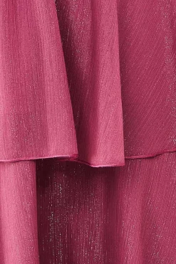 Women * Chiffon Layered Flutter Sleeve Midi Dress