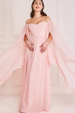 Women * Chiffon Off The Shoulder Maxi With Wings