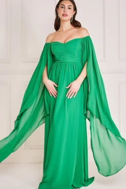 Women * Chiffon Off The Shoulder Maxi With Wings