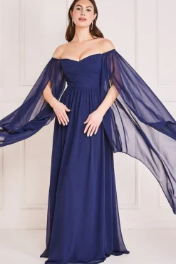Women * Chiffon Off The Shoulder Maxi With Wings