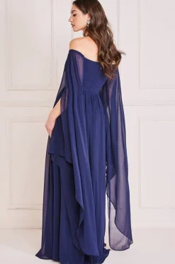 Women * Chiffon Off The Shoulder Maxi With Wings