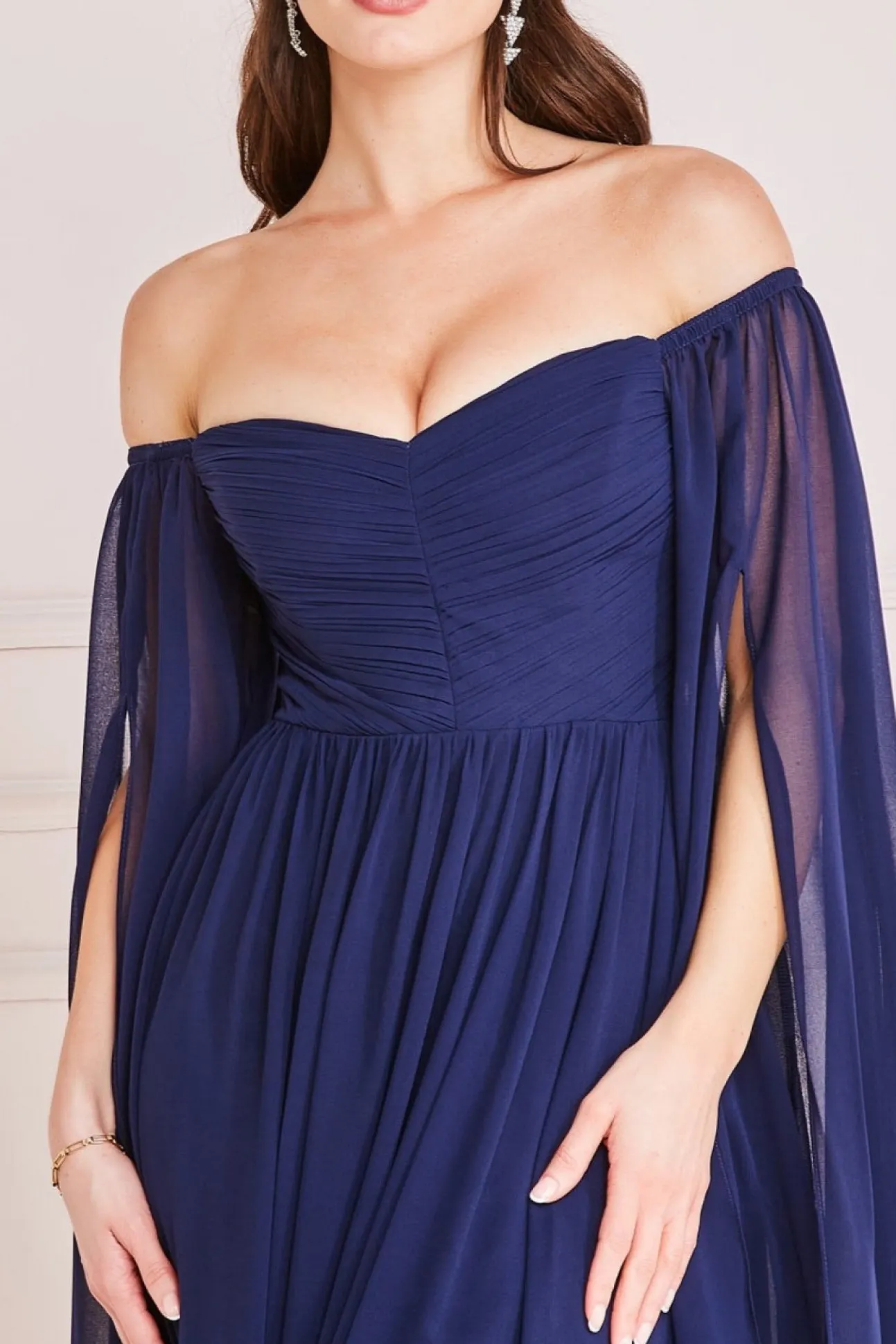 Women * Chiffon Off The Shoulder Maxi With Wings