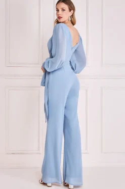 Women * Chiffon Puffy Sleeve Jumpsuit