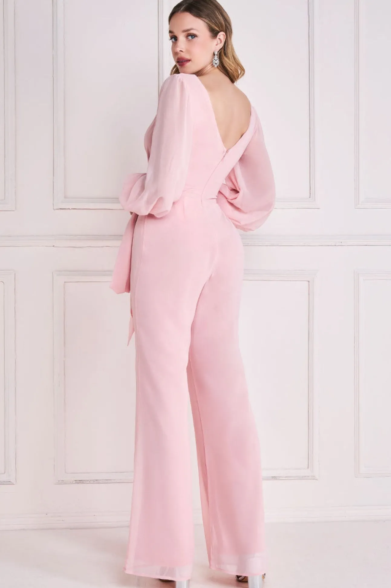 Women * Chiffon Puffy Sleeve Jumpsuit