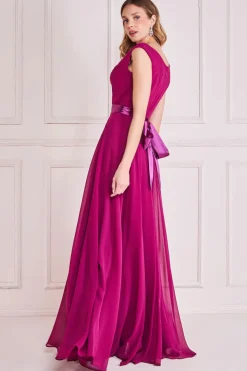 Women * Cowl Neck Chiffon Maxi Dress