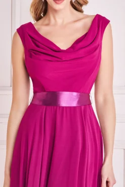 Women * Cowl Neck Chiffon Maxi Dress