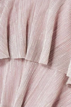 Women * Crinkle Lurex High Low Layered Midi Dress