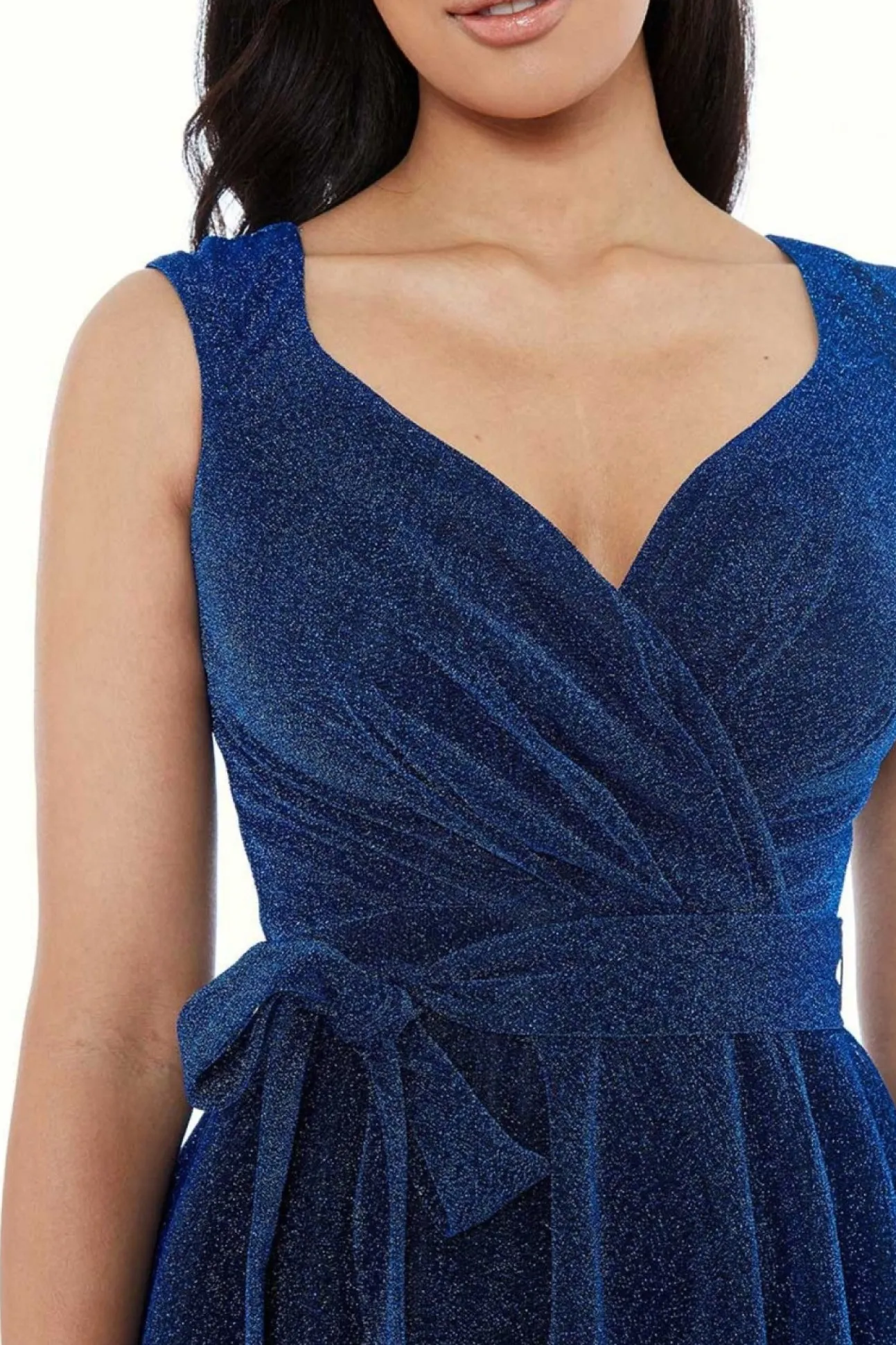 Women * Cross Over Sleeveless Midi Skater Dress
