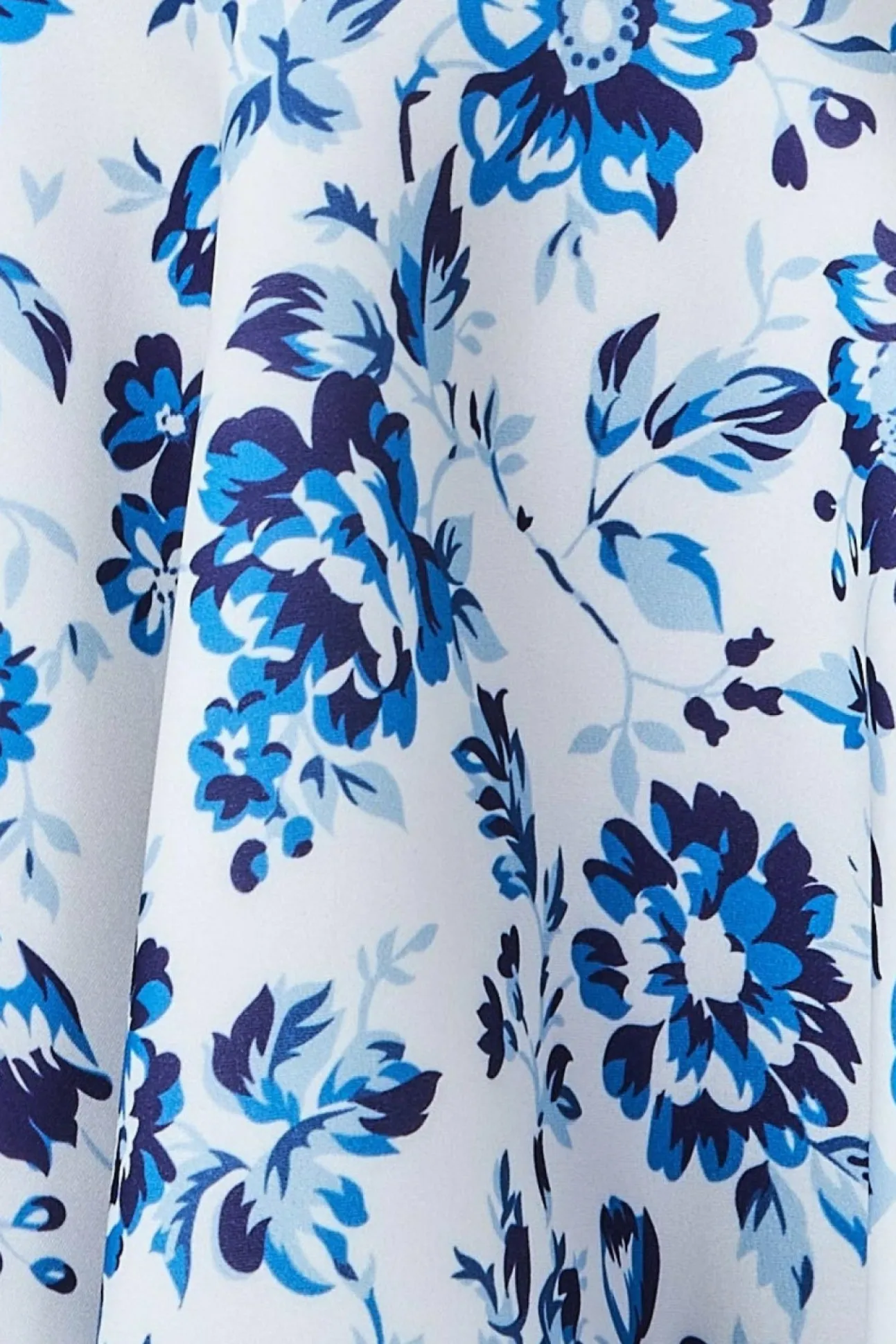Women * Crossover Keyhole Midi Dress - Blue Print