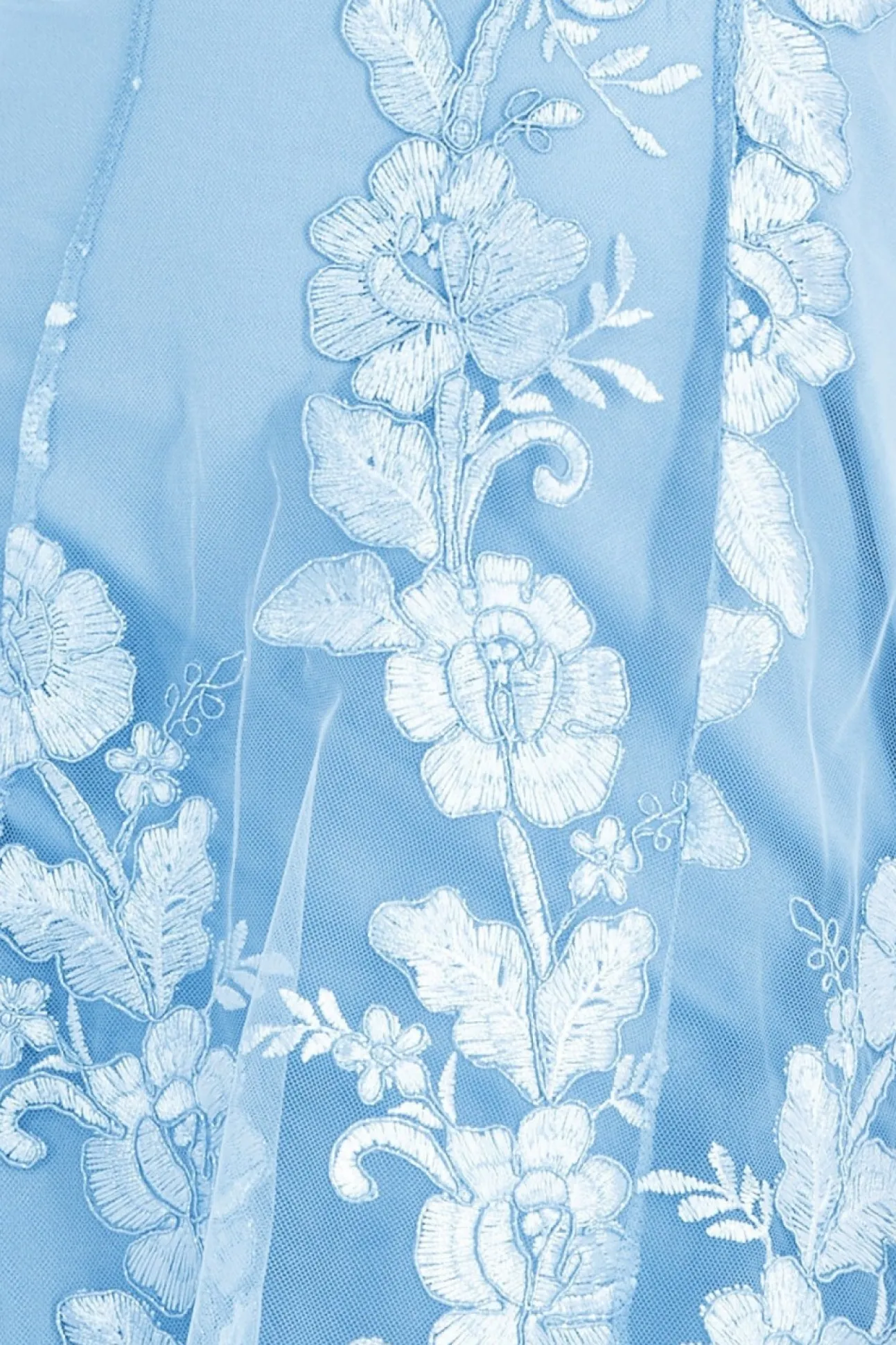Women * Dipped Hem Sleeveless Lace Midi - Light Blue