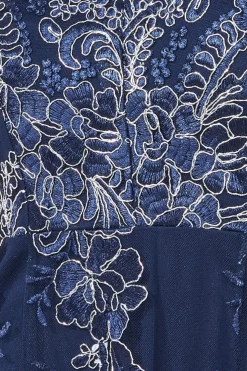 Women * Embroidered Lace Midi Asymmetrical Hem
