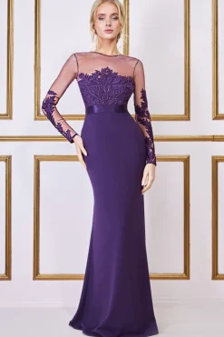 Women * Embroidered Mesh & Scuba Maxi