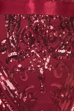 Women * Embroidered Sequin Maxi Dress