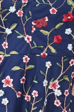 Women * Flutter Sleeve Floral Embroidered Maxi
