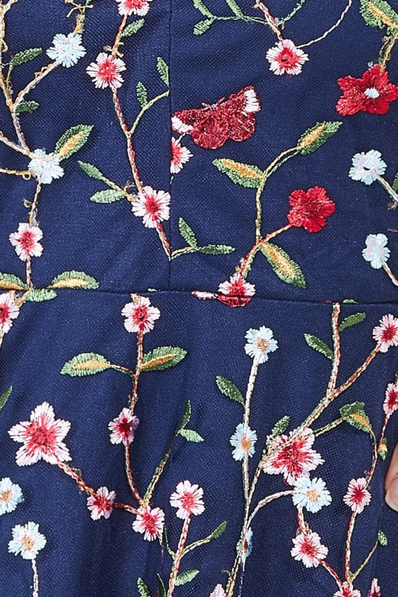 Women * Flutter Sleeve Floral Embroidered Maxi