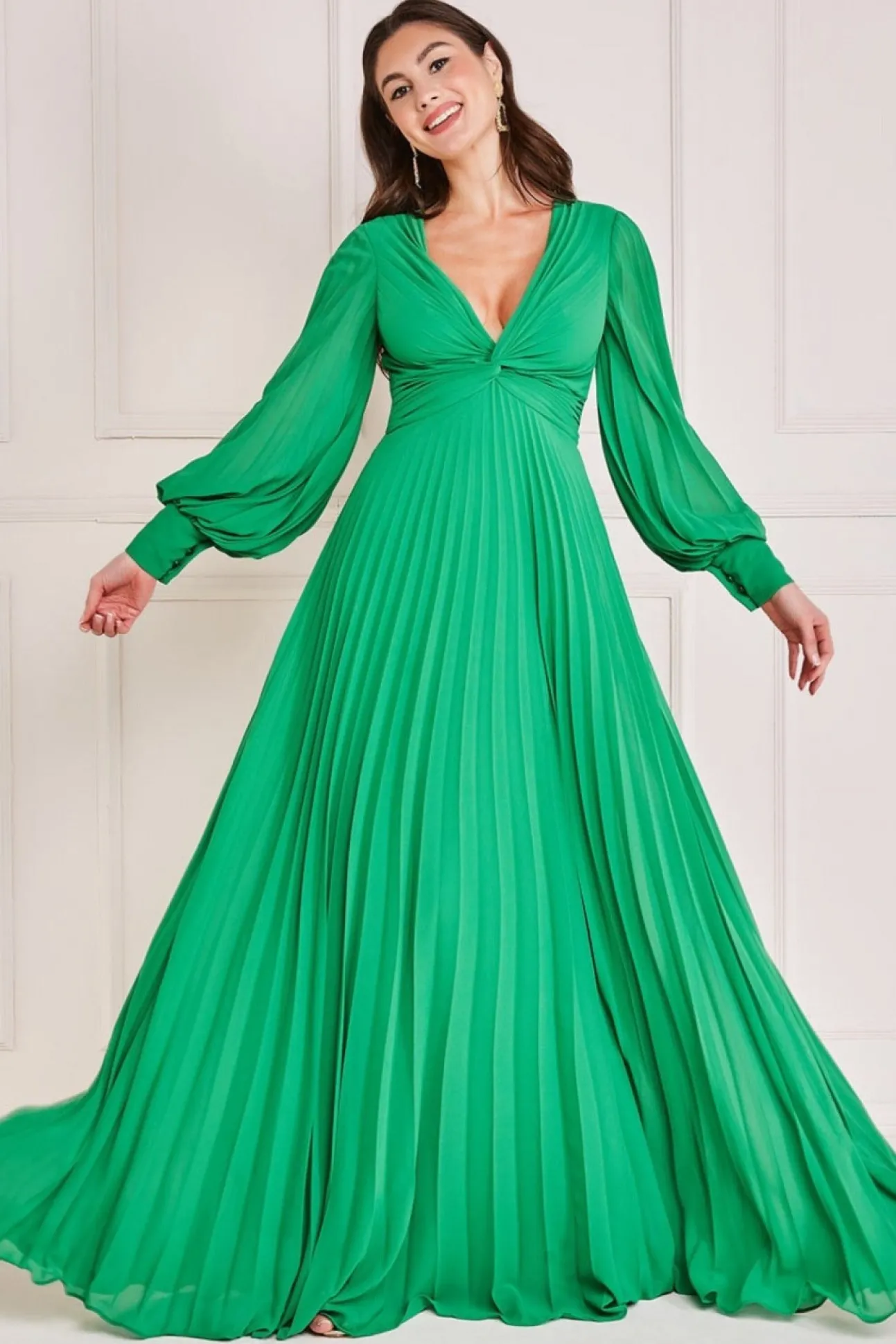Women * Fully Pleated Chiffon Maxi Dress