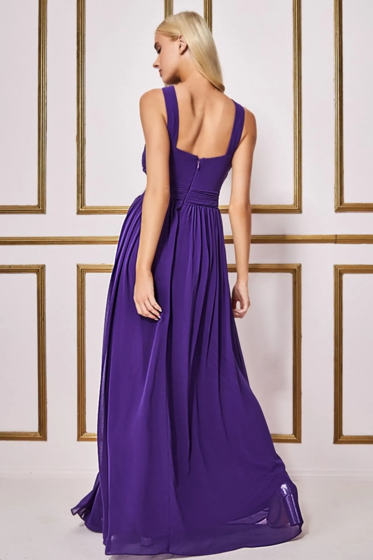 Women * Halter Neck Chiffon Maxi Dress