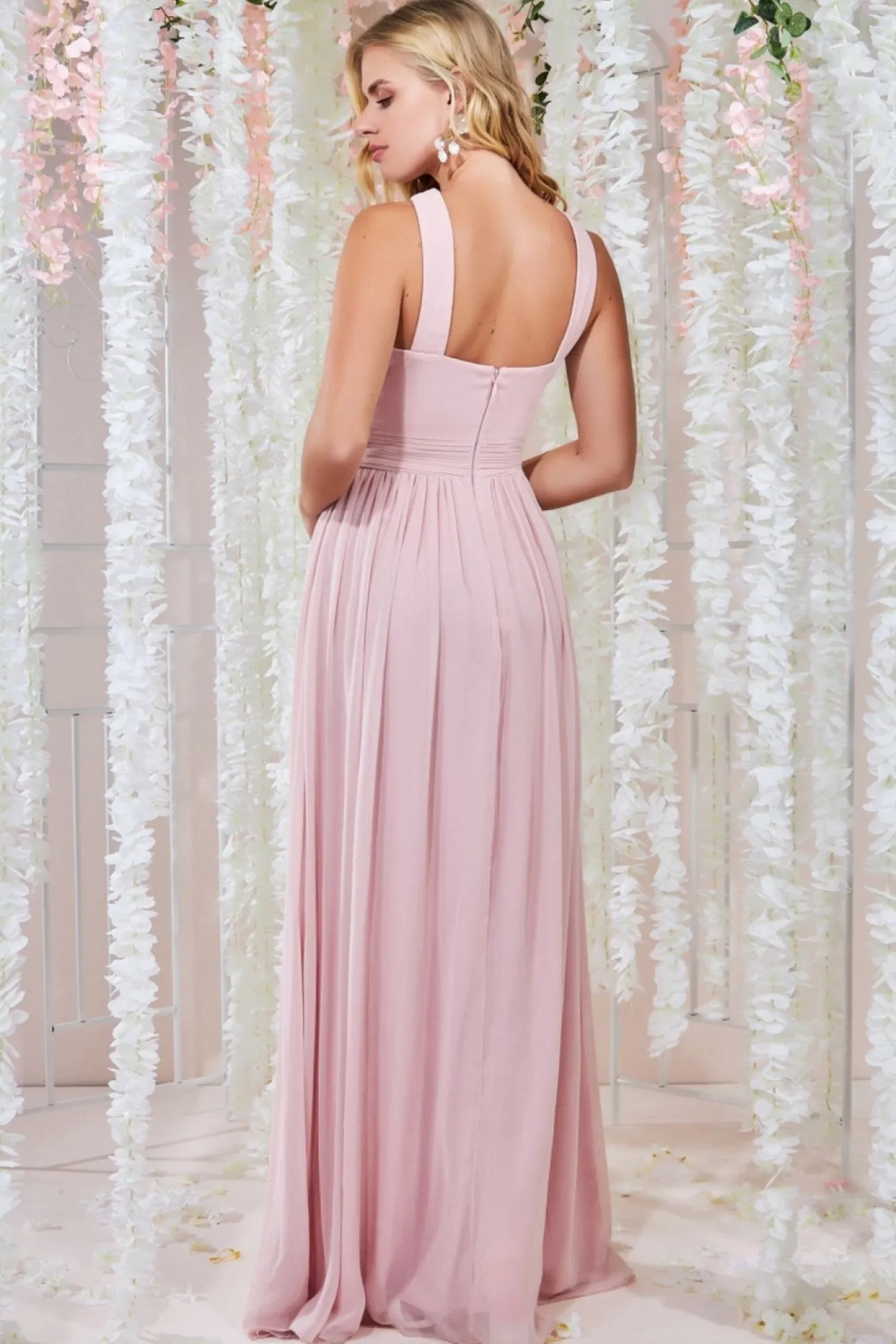 Women * Halter Neck Chiffon Maxi Dress