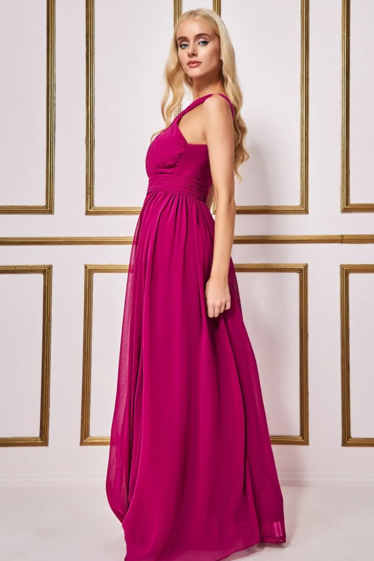 Women * Halter Neck Chiffon Maxi Dress