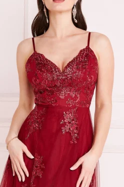 Women * High Low Scalloped Midi Dress
