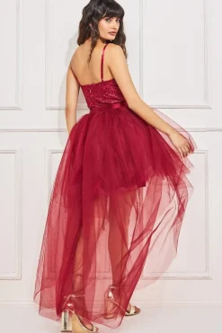 Women * High Low Tulle Midi With Lace Bodice