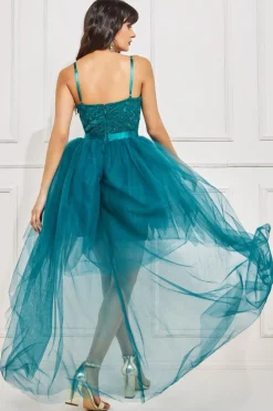 Women * High Low Tulle Midi With Lace Bodice