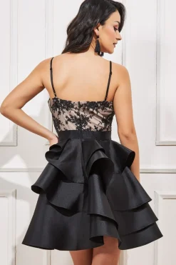 Women * Layered Frilled Midi Dress