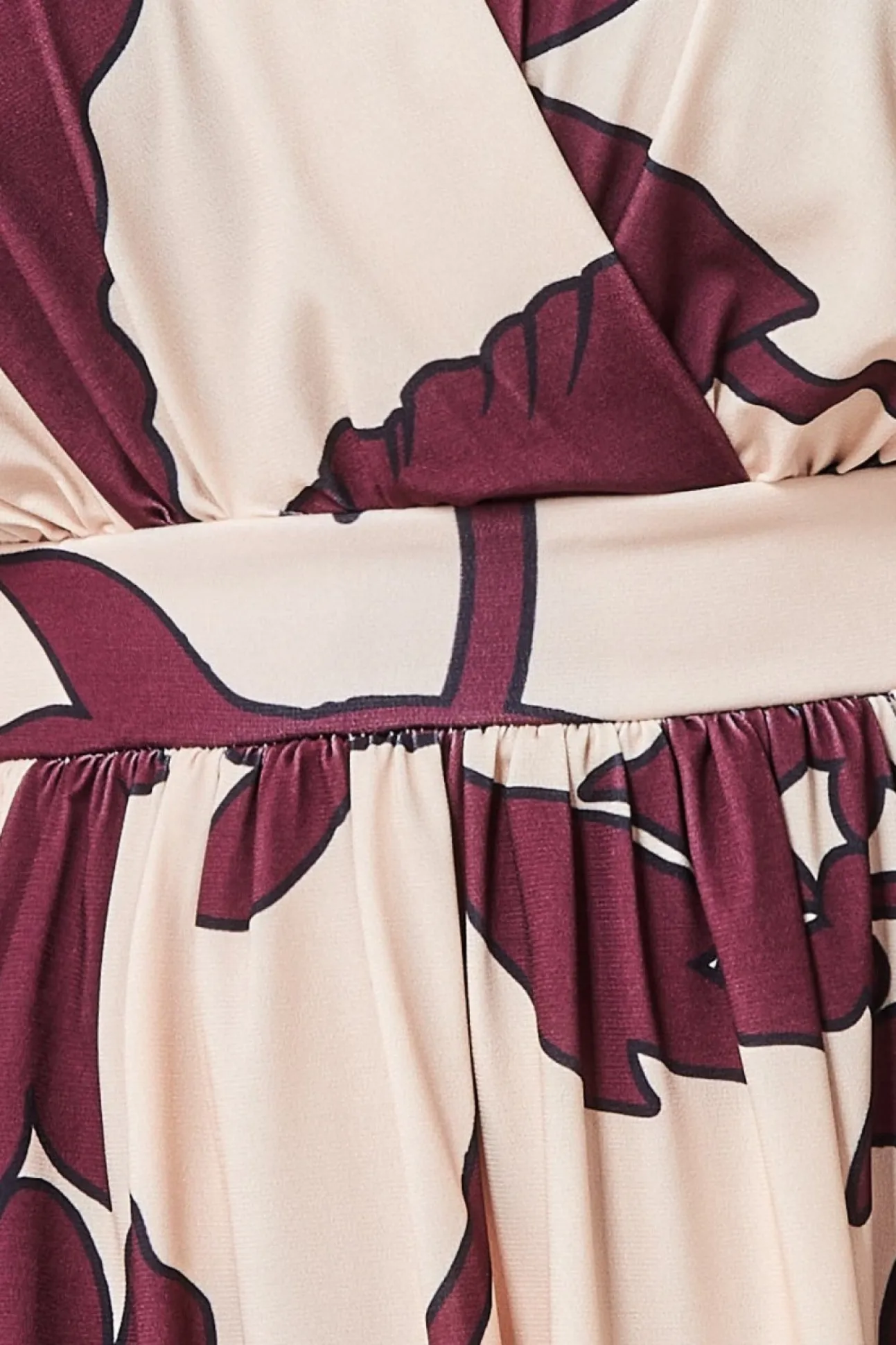 Women * Leaf Print Flutter Sleeve Midi