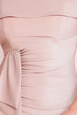 Women * Lurex Bardot Maxi With Waterfall Ruffle