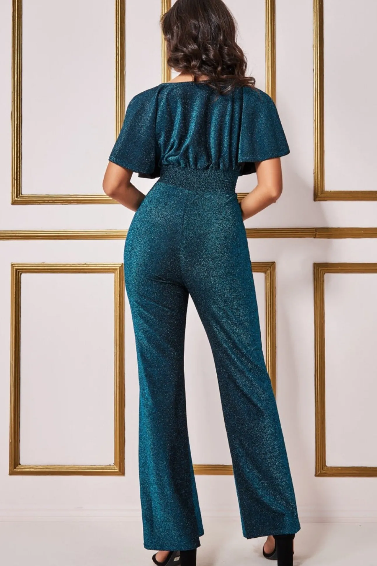 Women * Lurex Wrap Style Jumpsuit