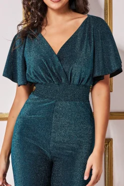 Women * Lurex Wrap Style Jumpsuit