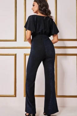 Women * Lurex Wrap Style Jumpsuit