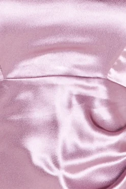Women * Off Shoulder Satin Maxi With V Neck