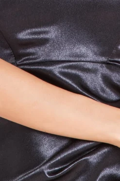 Women * Off Shoulder Satin Maxi Dress With V Neck