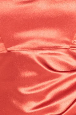Women * Off Shoulder Satin Maxi With V Neck
