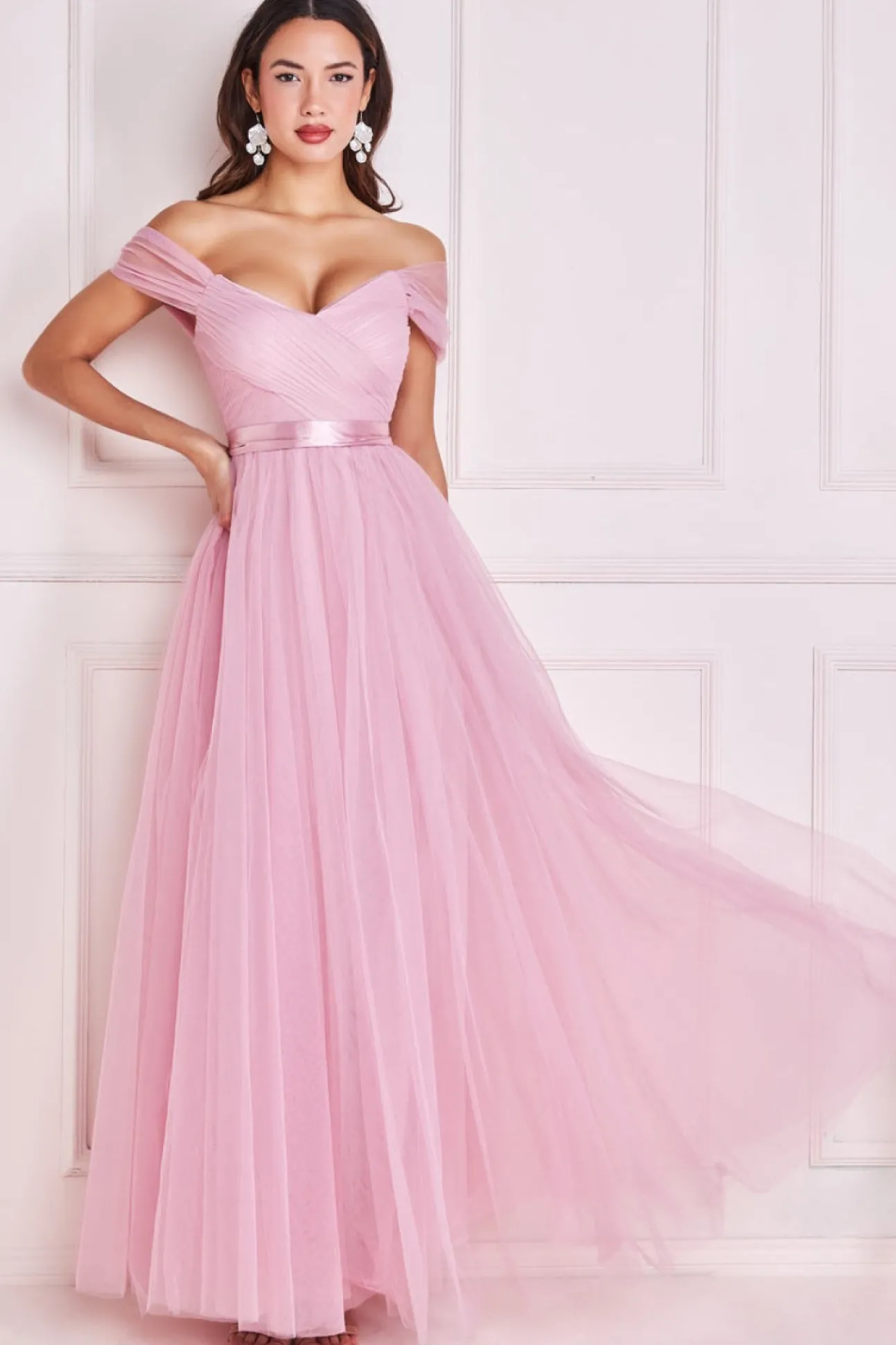 Women * Off The Shoulder Princess Maxi Dress