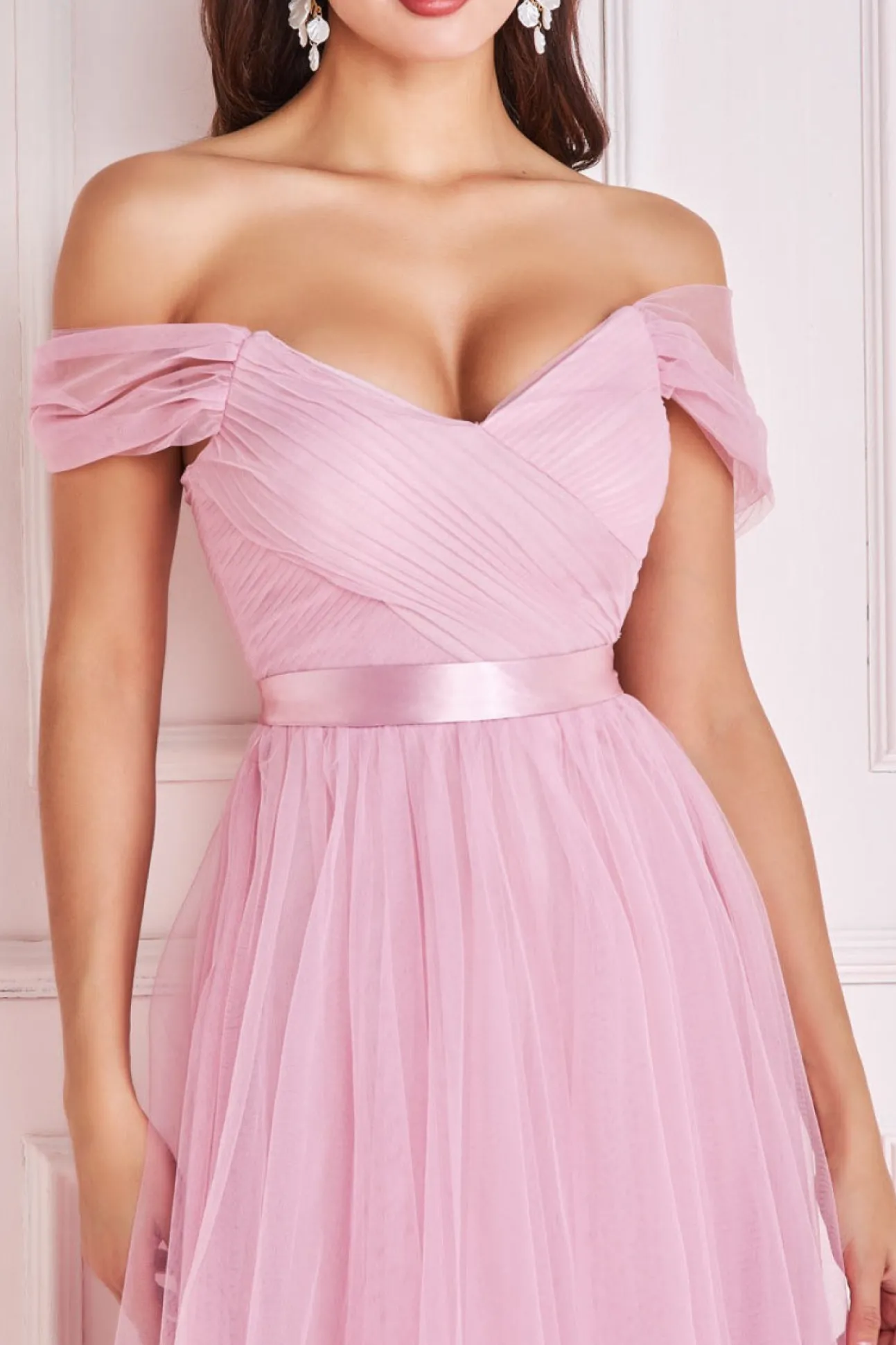 Women * Off The Shoulder Princess Maxi Dress