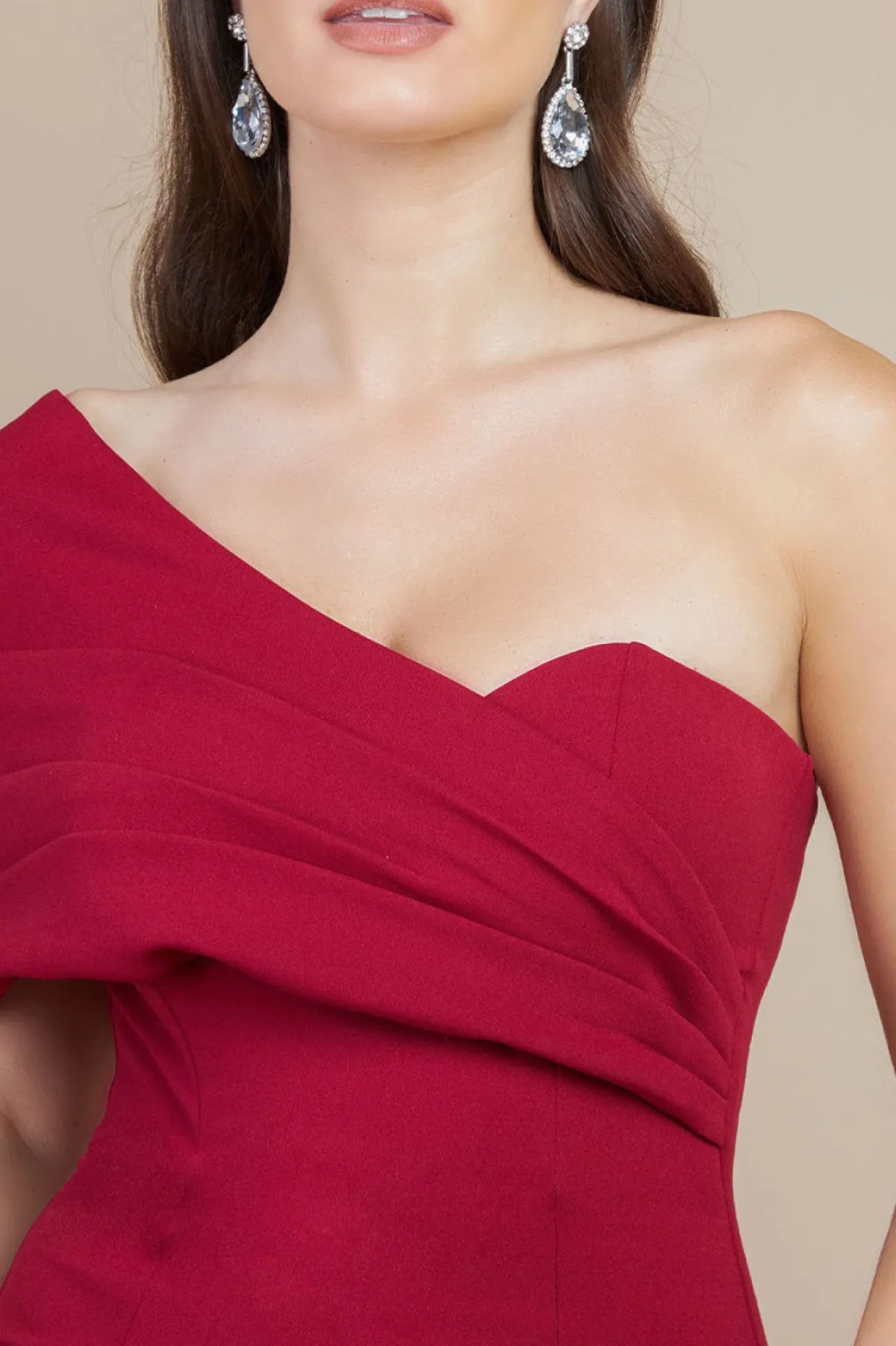 Women * One Shoulder Fan Maxi Dress