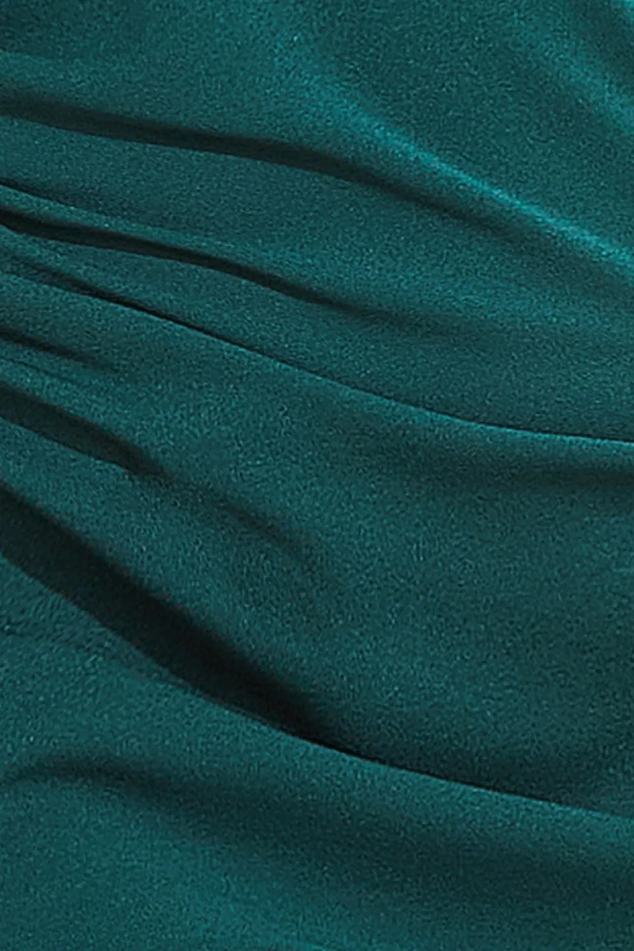 Women * One Shoulder Front Split Scuba Maxi Green