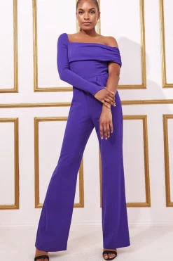Women * One Shoulder Scuba Jumpsuit