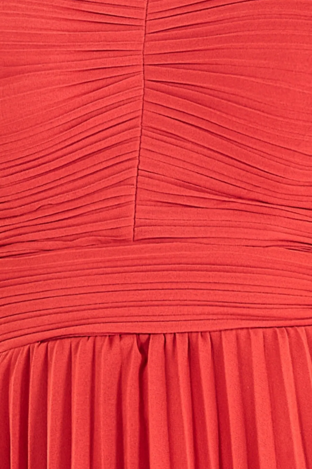Women * Pleated Bandeau Bodice Chiffon Tiered Midi - Orange