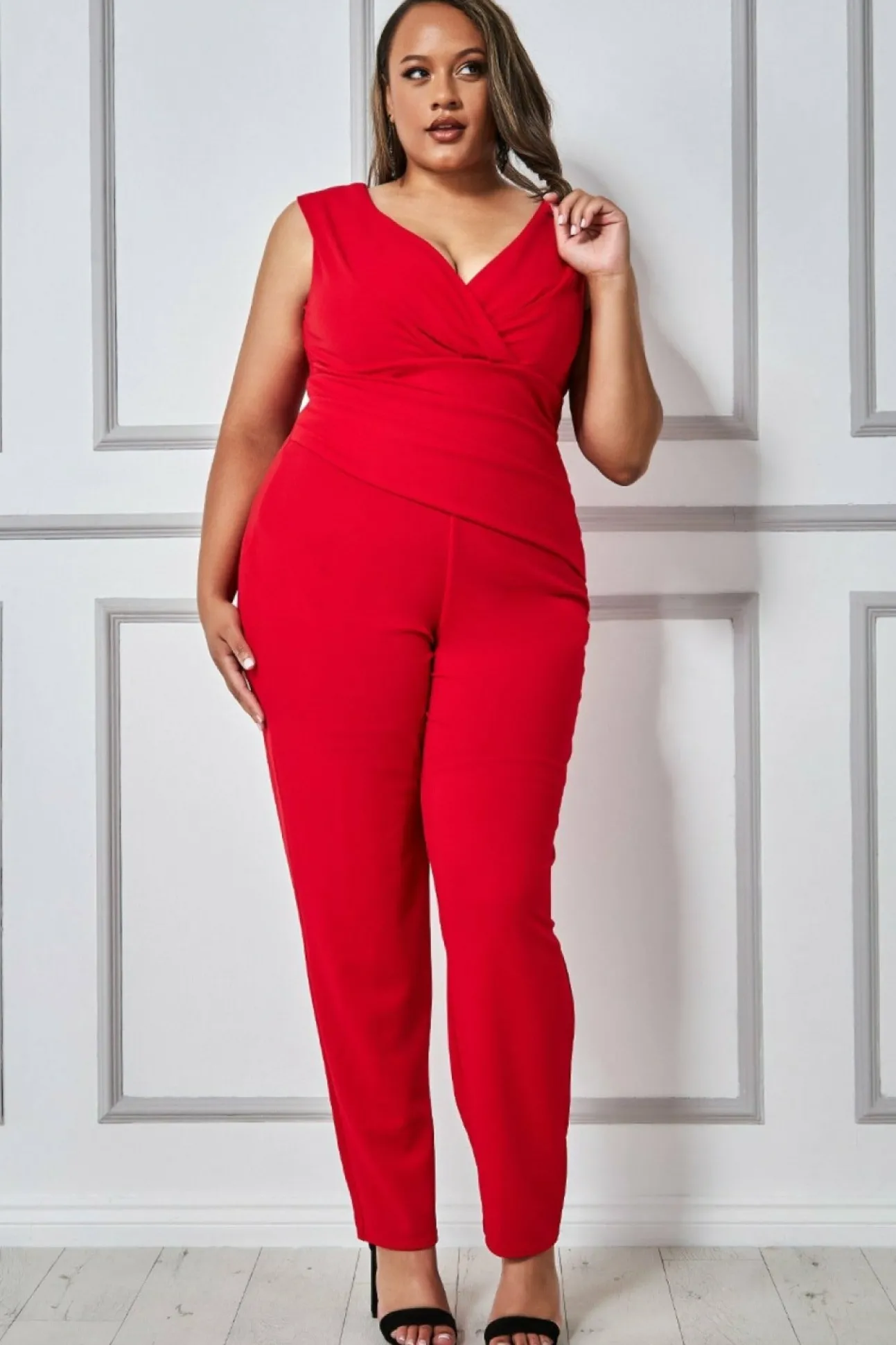 Women * Plus Bardot Scuba Jumpsuit