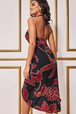 Women * Printed Crossover Midi