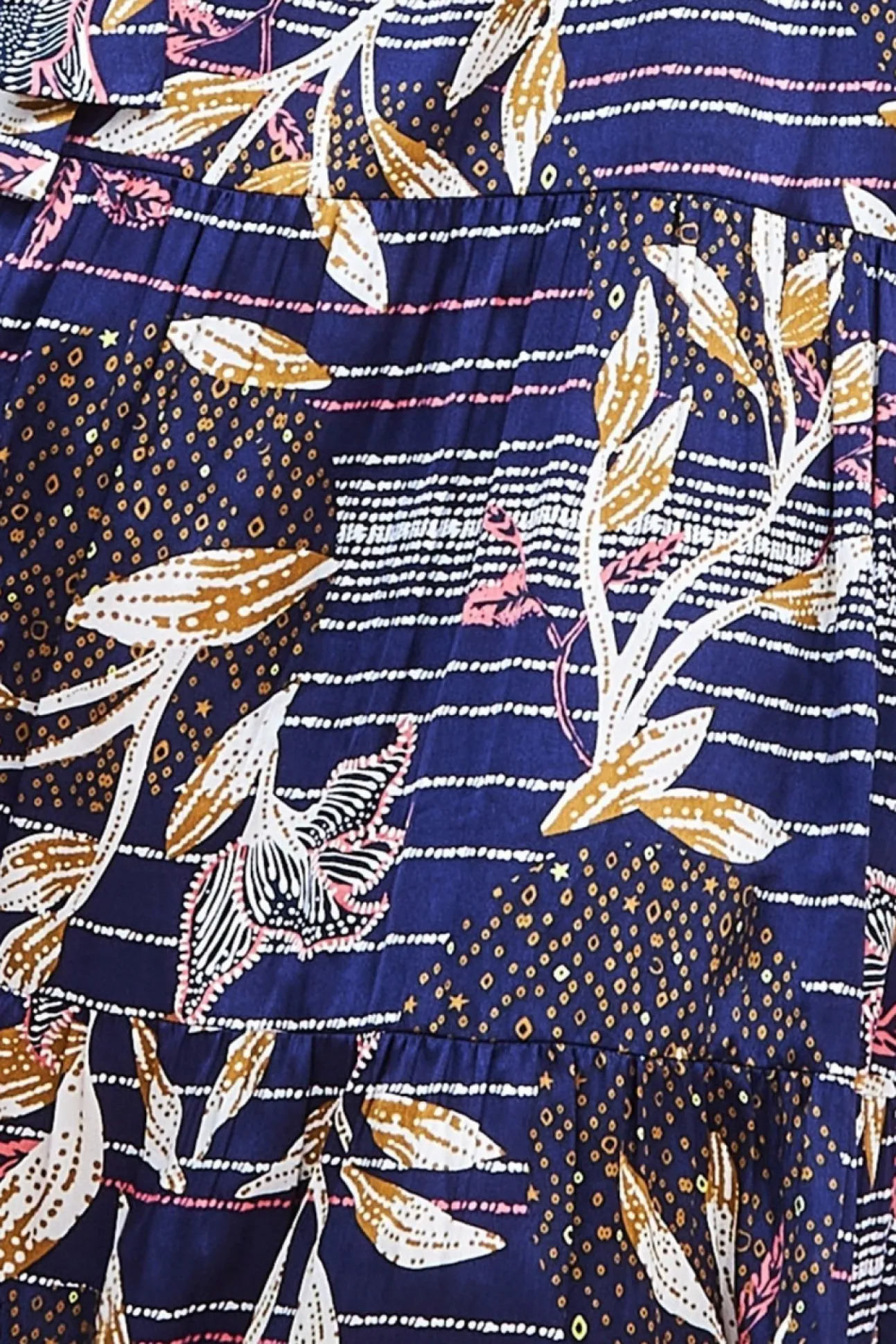 Women * Printed Tiered Shirt Midi Dress