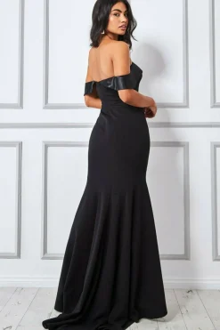 Women * Satin Band Bandeau Maxi Dress