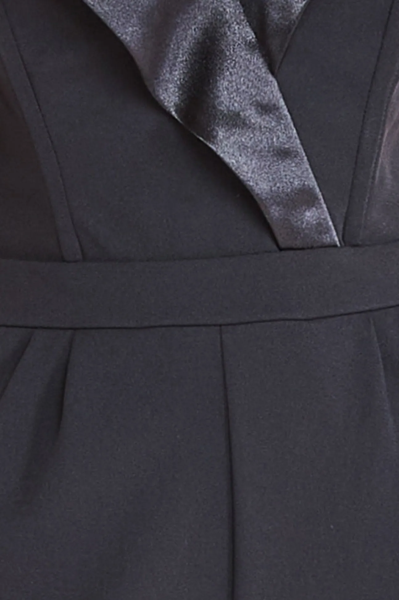 Women * Satin Collar Scuba Jumpsuit